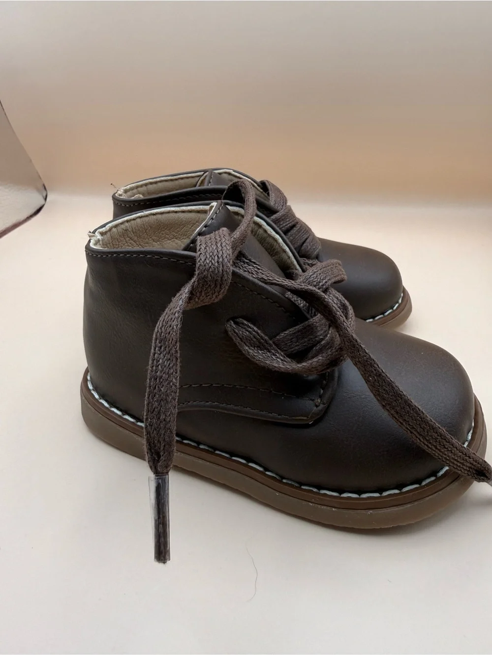 Josmo Kids Brown Chukka Boots Lace‎ Up Ankle Shoes 5516AM Size 5